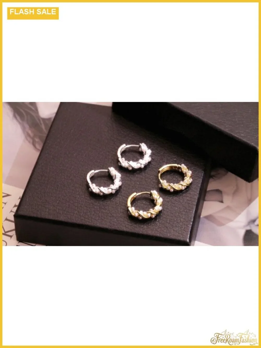16mm Pearl Hoop Earrings for Women, Silver Plated, Hypoallergenic, Dainty